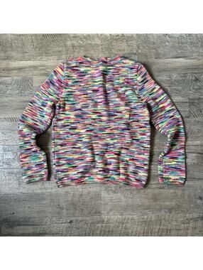 Vintage Colorful Knit Sweater Rainbow Women’s Small NWOT